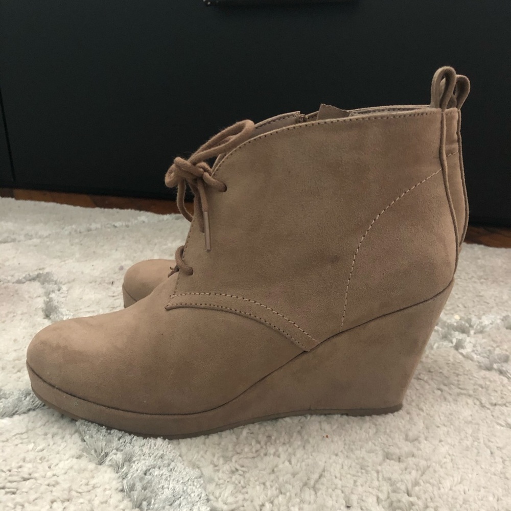 Boots with wedge heal